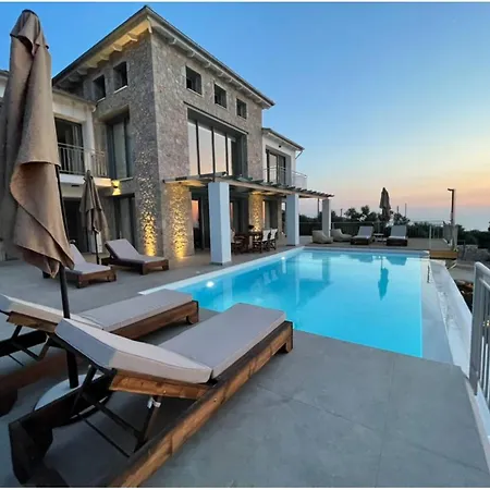 Tsakmakis Villas Luxury- Panoramic Sea View - Lefkada Tsoukaladhes Exterior photo
